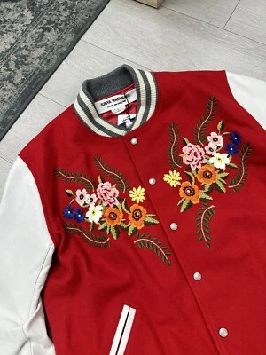 Junya Watanabe Embroidered Wool-Blend Bomber Jacket | Size L | Red | RRP £1890 - Image 1 of 4