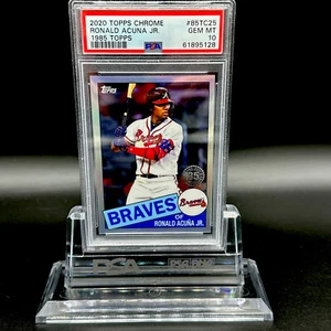 2020 Topps Chrome Ronald ACUNA Jr 1985 85TC25 PSA 10 Braves MVP 🔥🔥 - Picture 1 of 1