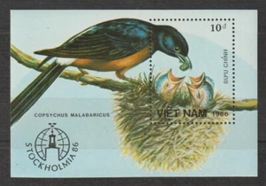 1986 Vietnam Souvenir Sheet Birds Collection Scott # 1667 MNH - Picture 1 of 1