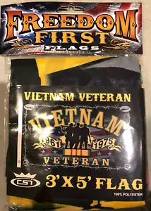 VIETNAM VETERAN 1961-1975 3X5ft FLAG superior quality US seller - Picture 1 of 5