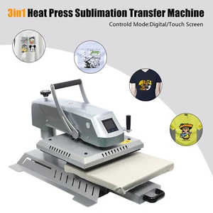 Auto Open Swing Away Heat Press Machine with 15x15 Heat Pad Slide Out Base 1400W - Picture 1 of 11