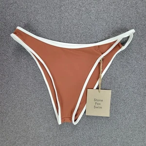 Stone Fox Swim Bikinihose Damen M braun weiß Besatz - Bild 1 von 3