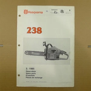 Fabricante de fabricante de equipos originales Husqvarna 238 motosierra lista de piezas ilustradas IPL, 1985.2 - Imagen 1 de 1
