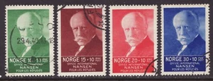 1935 Norway Sc B5-8 Fridtjof Nansen Semi-postal for Refugees - Used Cv$42.50 - Picture 1 of 1