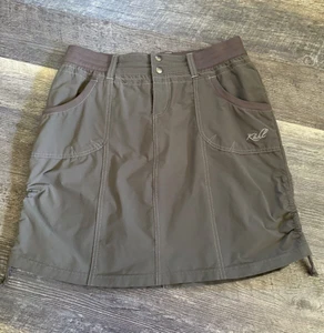 Kuhl Damen Skort mit seitlicher Raffung, Gr. 6, braun-grün - Bild 1 von 7