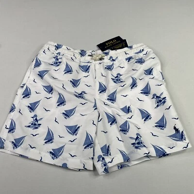 Polo Ralph Lauren Niños Grandes Polo Oso Bañador Pantalones Cortos Talla M (10-12) Azul/Blanco Foto 1 de 4