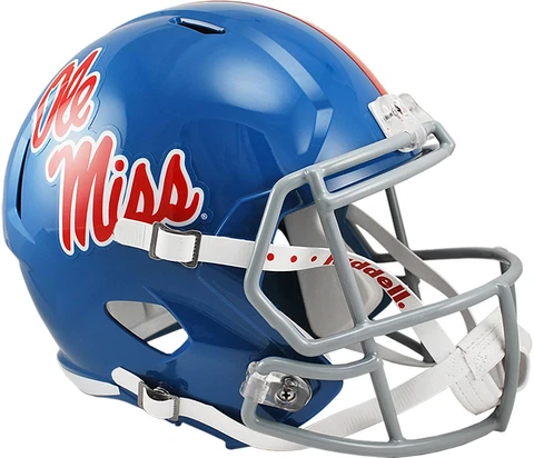 Ole Miss Rebels Riddell Powder Blue Speed Replica Football Helmet Cover