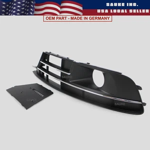 Original front bumper Left side grille insert with radar 2pc for 2016- 18 A7 - Picture 1 of 11