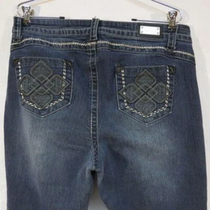 one 5 one Jeans w Rhinestone Buttons & Rivets Heavy Stitching Size 14 - Picture 1 of 3