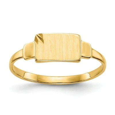 Real 14kt Yellow Gold Signet Ring S:3 - Image 1 of 4