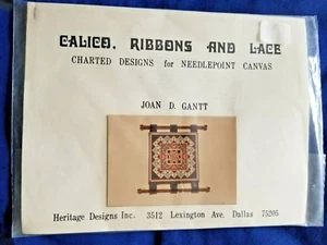 Heritage Designs "Calico, Ribbons and Lace" Charted for Needlepoint Plus Canvas - Picture 1 of 3