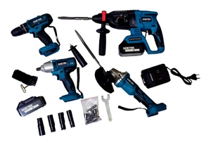 Kit 4 in 1 Avvitatore + Smerigliatrice + Avvitatore a Impulsi +Tassellatore 72V - Foto 1 di 7