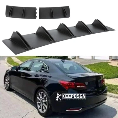 Difusor de alerón divisor de labios parachoques trasero 10 aletas ala para Acura TL 2004-2008 Foto 1 de 4