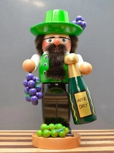Steinbach Handmade in Germany Chubby Series Wooden Nutcracker - Wine Maker 11" - Picture 1 of 12