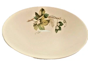 Vintage Porcelain Serving Bowl White with Bramble Leaf Pattern 9 x 2.5'' - Picture 1 of 4