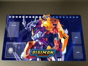 DTCG Playmat Anime Digimon Heroes Juego de Tarjetas Codificantes Alfombra Juego Pad de Juego y Zonas de Tarjetas - Imagen 1 de 6