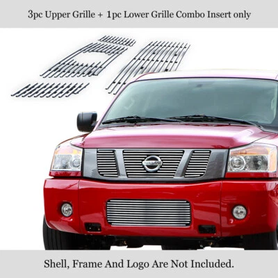 Combo de parrilla billet para Nissan Titan 14-08 2013 2014 Foto 1 de 4