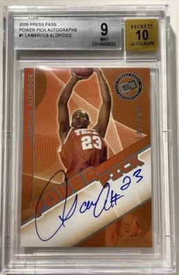 🏀 LAMARCUS ALDRIDGE AUTO RC 2006-07 PASE DE PRENSA SELECCIÓN ELÉCTRICA BGS AUTÓGRAFO COMO NUEVO 🏀 Foto 1 de 2