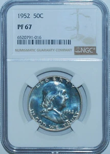 1952 NGC PR67 Proof Strike Franklin Half Dollar - Picture 1 of 2