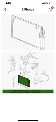 Genuine GM Air Conditioning Condenser 89019239 52482183 Ac-Delco 15-62093 - Image 1 of 3