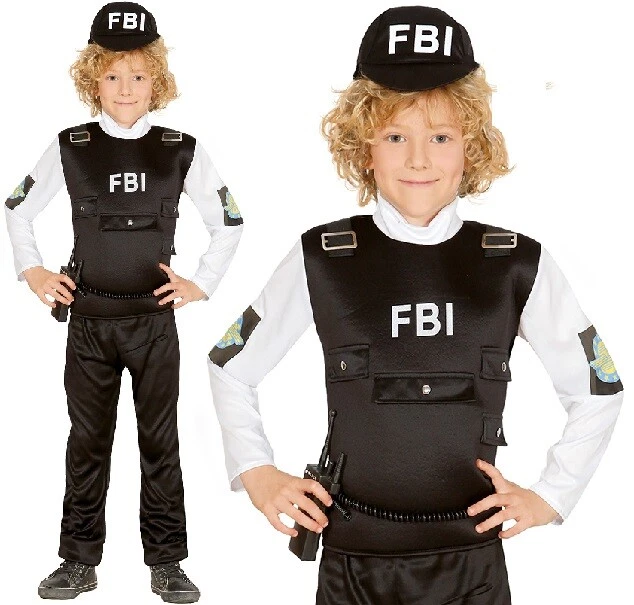 Ciao Polizei-Kostüm Für Kinder – Inkl. Overall, Gürtel, Sturmhaube, Waffenset, Größe 7-9 Jahre