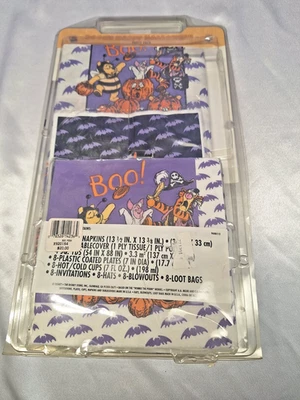 RARO Winne the Pooh Disney Store Vintage Halloween Fiesta Pack Configuración para 8 Nuevo de Lote Antiguo Foto 1 de 4