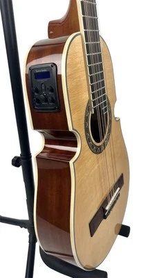 OSCAR SCHMIDT CUATRO, SOLID SPRUCE/SAPELE, BARCUS BERRY LX4, NATURAL W/ BAG - Image 1 of 4