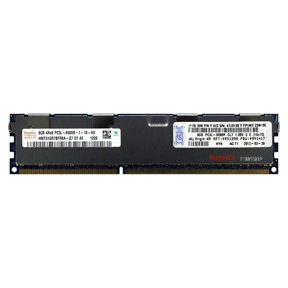 IBM-Lenovo 8GB DDR3L PC3L-8500R RDIMM Server Memory RAM - Image 1 of 1