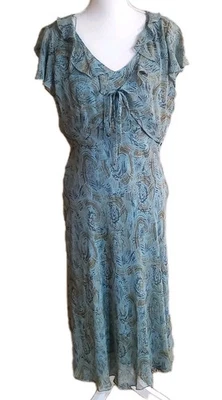 Cynthia Howie Maggie Boutique 100% Silk 2 Peice Dress Y2K Size 12 - Image 1 of 4