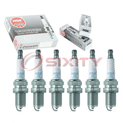 6 pcs NGK V-Power Spark Plugs for 1986-1992 Toyota Supra 3.0L L6 - Engine xk - Image 1 of 4