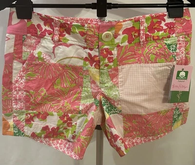 Pantalones Cortos Parche Cosido Lilly Pulitzer Callahann Talla 0 Nuevos con Etiquetas Foto 1 de 4