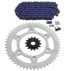 Honda 2002-03 CRF450 R / 05-14 CRF450 X Blue O Ring Chain & Sprocket 14/50 114L - Picture 1 of 4