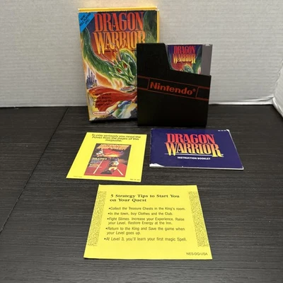 Dragon Warrior 1989(Nintendo, NES) Game With Box Manual Inserts - Image 1 of 4