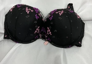 Victoria Secret Very Sexy pushup Bra pink embroidered deep plunge 38DDD NWT - Picture 1 of 6