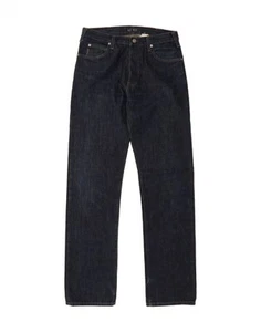 ARMANI Womens Straight Jeans W32 L34 Navy Blue Cotton FR08 - Picture 1 of 5
