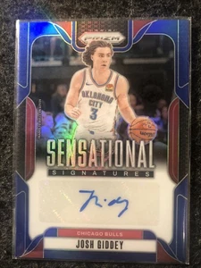 2024-25 Josh Giddey 10/49 Auto Panini Prizm Blue Sensational Signatures - Picture 1 of 2