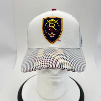 Real Salt Lake Adidas Sombrero Malla Snap Back Gorra Sombrero MLS Blanco NUEVO Snap Back Foto 1 de 4
