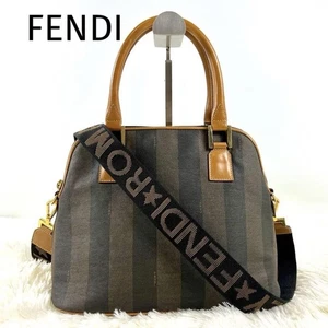 Auténtico bolso de hombro FENDI Pecan de cuero PVC de 2 vías marrón - Imagen 1 de 24