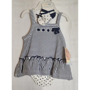 Vitamins Baby Newborn Girls Striped Dress Bloomer Socks Set 3M - Picture 1 of 9