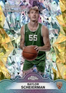 Baylor Scheierman Rookie - 2024-25 Topps Chrome Sapphire Selections /50 - Gold - Bild 1 von 2