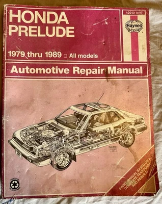 Manual de reparación Honda Prelude 1979-1989 Foto 1 de 4