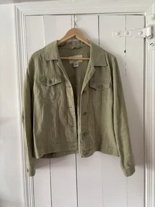 Eddie Bauer Lightweight 100% Linen Button Down Jacket Women’s Size Small Petite - Picture 1 of 8