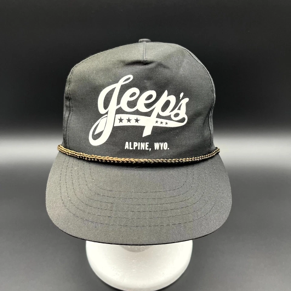 Bonés de qualidade Jeep's Hat por George masculino preto logotipo gráfico Snapback ajustável - Imagem 1 de 4
