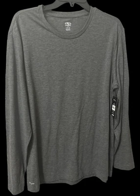 男式 Athletic Works 长袖 T 恤尺寸 L 42-44 灰色圆领全新带标签 — 第 1/3 张图片