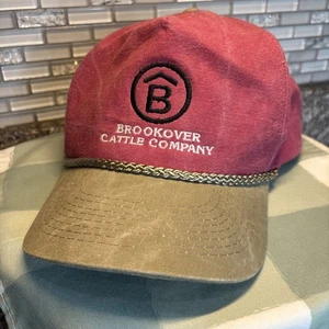 Gorras Cobra de Colección Brookover Cattle Company Sombrero de Cuerda Rojo Beige SnapBack - Imagen 1 de 7