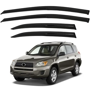 Tape-On Dark Tinted Side Window Visor Rain Guards For 18-20 Toyota Camry Sedan - Picture 1 of 13