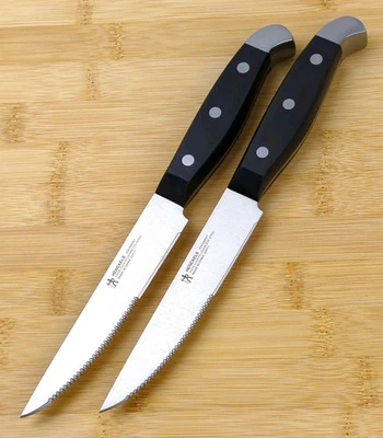 J.A. HENCKELS INTERNATIONAL 2pc Henckels STATEMENT 4.75" STEAK Knife SET, Stainless Steel, 13559-120, (C)