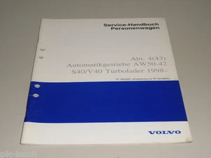 Manual De Taller Volvo S 40 / V 40 Turbo Automático Desde 1998 - Imagen 1 de 1