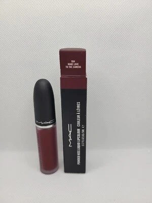 MAC POWDER KISS LIQUID LIPCOLOUR MAKE LOVE TO THE CAMERA NIB - Image 1 of 2