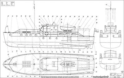 MISTRAL F2A Motorjacht. Modellbauplan - Bild 1 von 4